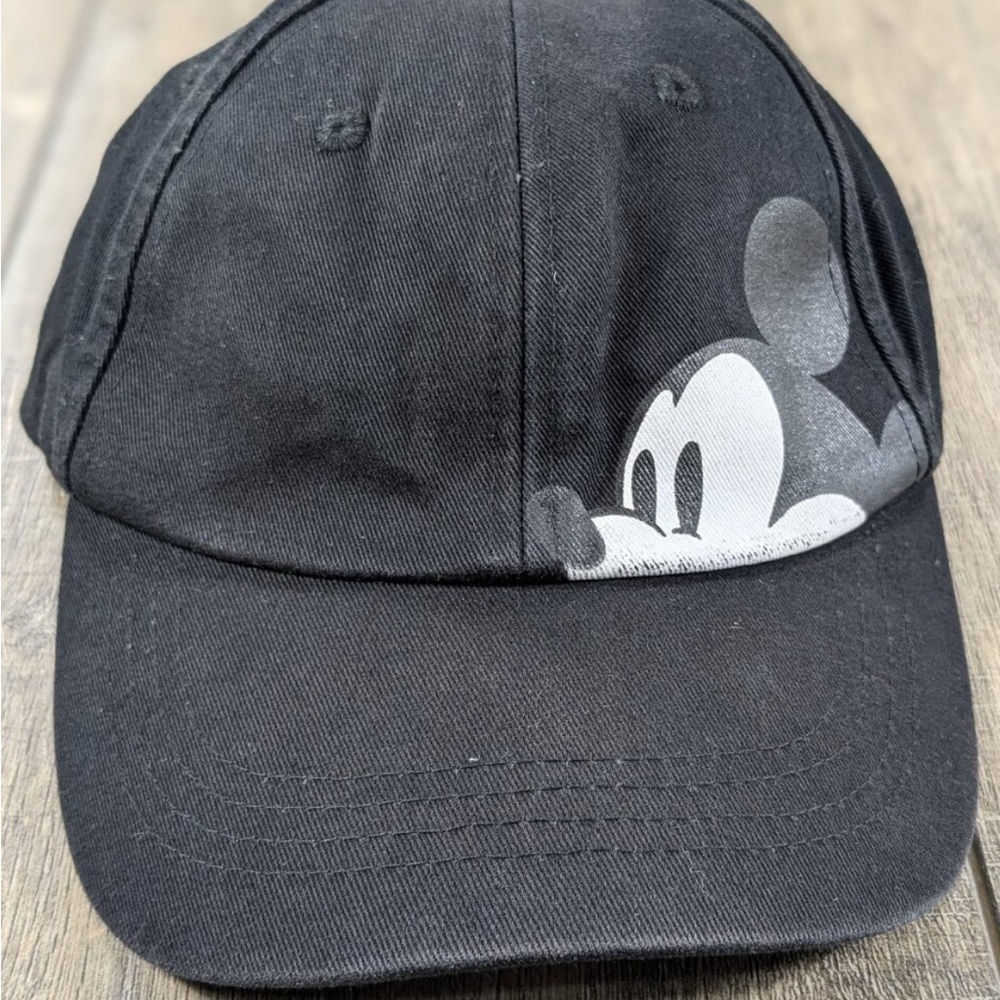 Primark Black Cap with Mickey Mouse Detail